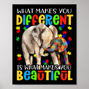 Verschiedenes schönes Autismus Bewusstsein Puzzle  Poster