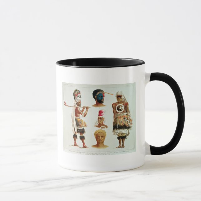Verschiedenes Tanzen kostümiert abgenutztes bei Tasse (Rechts)