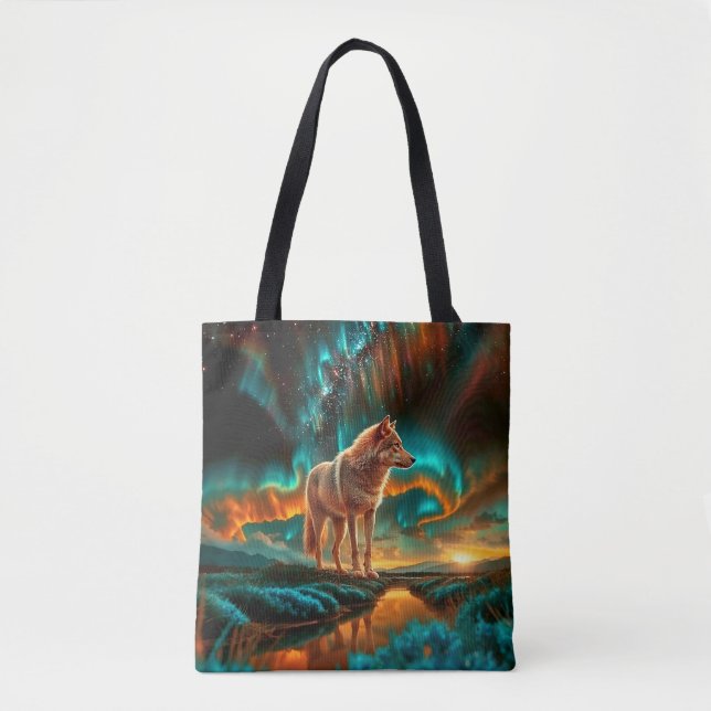 Verschiedenes Wolf-Design auf jeder Seite Tasche (Vorderseite)