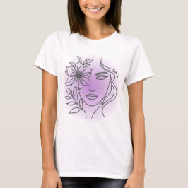 Verschleierte Blüte – Sanfte spirituelle feminine T-Shirt
