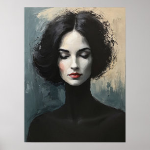 Verschleiertes Wesen Frau Porträt Poster