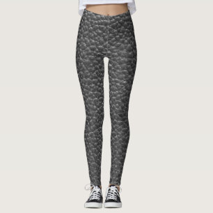 Verschleißleder aus schwarzen Imitaten Leggings