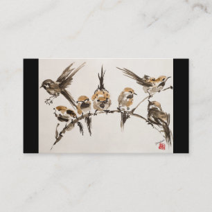 Verschlimmertes Vogel-Geschäft, 3,5" x 2,0", 100 Visitenkarte