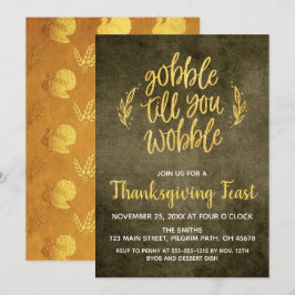 Verschlingen Sie bis Sie Wobble-Erntedank Einladung