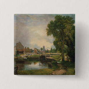 Verschluss John Constables Dedham und Mühle, Button