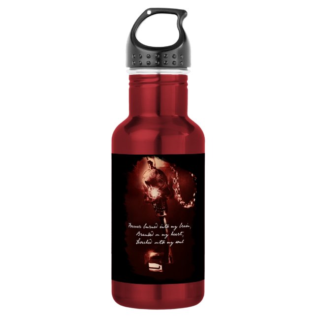 Verschluss-u. Schlüssel-Wasser-Flasche (18 Unze), Edelstahlflasche (Vorderseite)