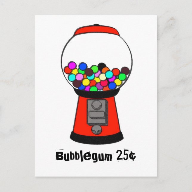 verschmierte Gumball-Maschine-Postkarte Postkarte (Vorderseite)