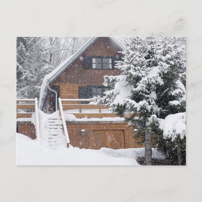 verschneite Landschaft Postkarte (Vorderseite)