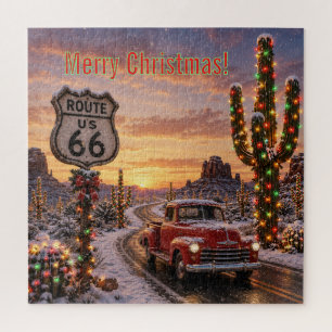 Verschneite Route 66 Familienspiel Nacht