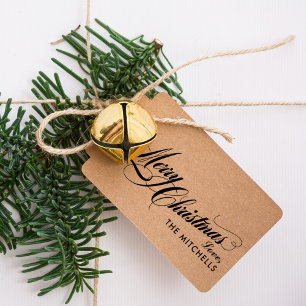 Verschnörkelte Kalligrafie Frohe Weihnachten Liebe Permastempel