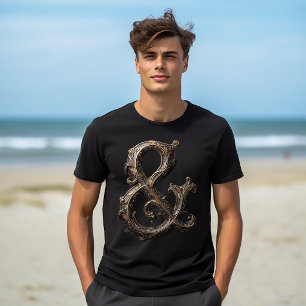 Verschnörkeltes Et-Zeichen-Design T-Shirt
