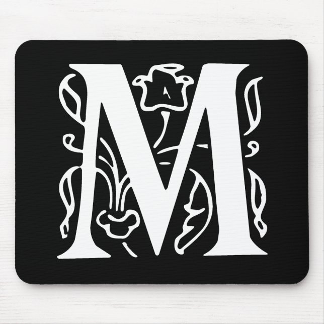 Verschnörkeltes M Mousepad (Vorne)