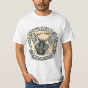 Verschönerte siamesische Katze  T-Shirt