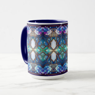 Verschönerter Buntglas-Muster-Becher Tasse