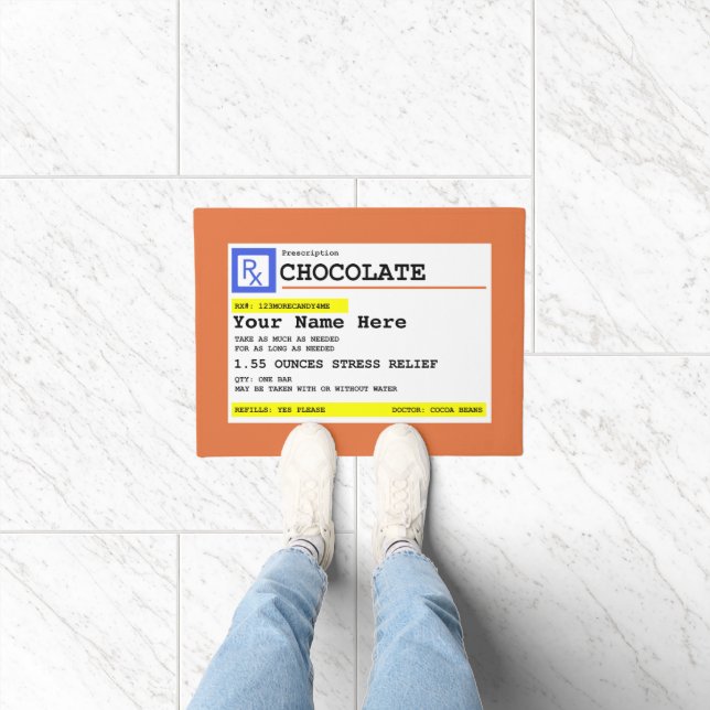 Verschreibschokolade, individuell angepasst  fußmatte (Indoor)