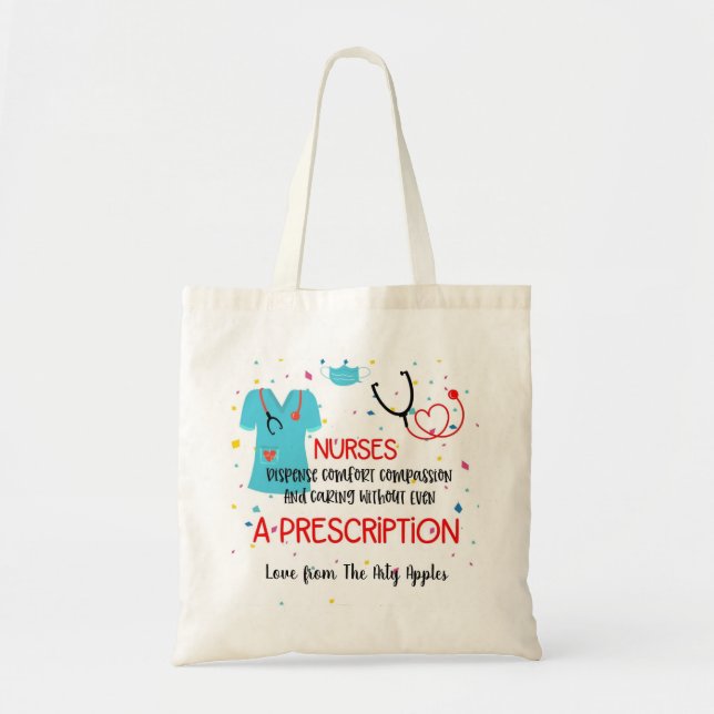 Verschreibung der Krankenschwester Bestes Geschenk Tragetasche (Vorne)