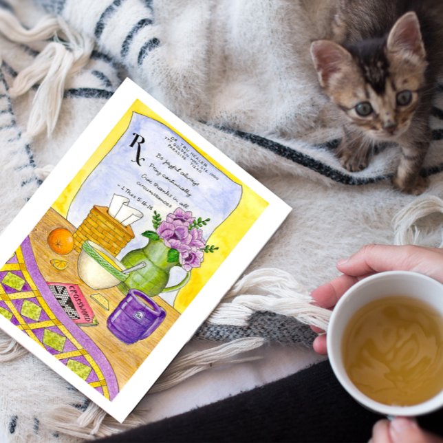 Verschreibung für Wellness Inspiration Postkarte (Von Creator hochgeladen)
