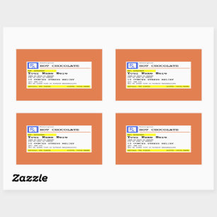 Verschreibung Hot Chocolate Personalisiert Rechteckiger Aufkleber