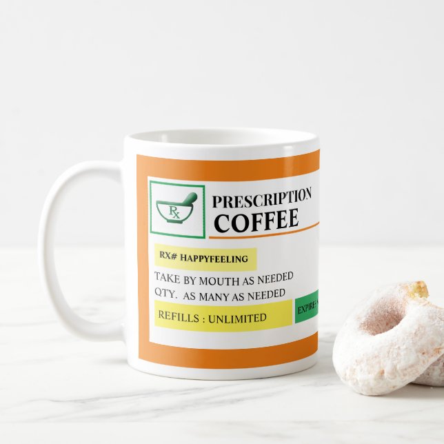 Verschreibung Kaffeetasse (Mit Donut)