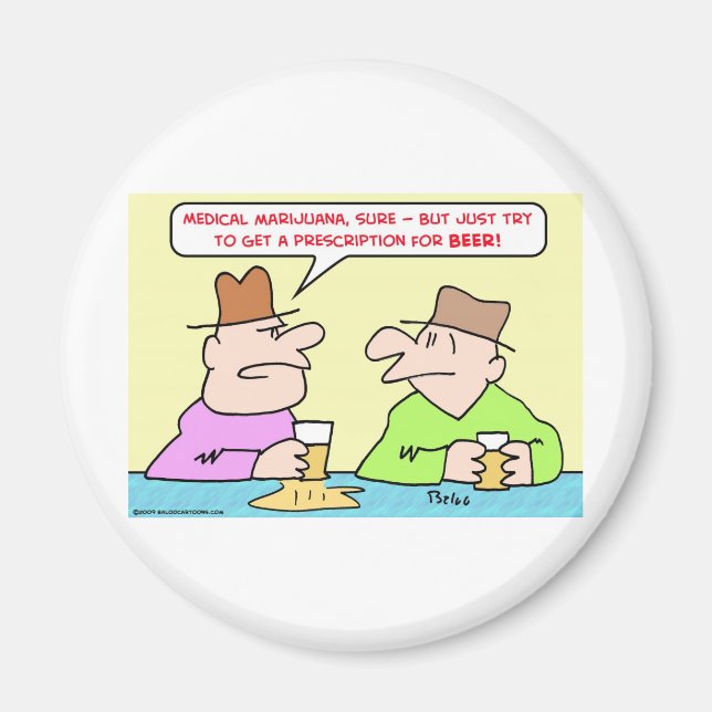 Verschreibung von Marijauana Magnet (Vorne)