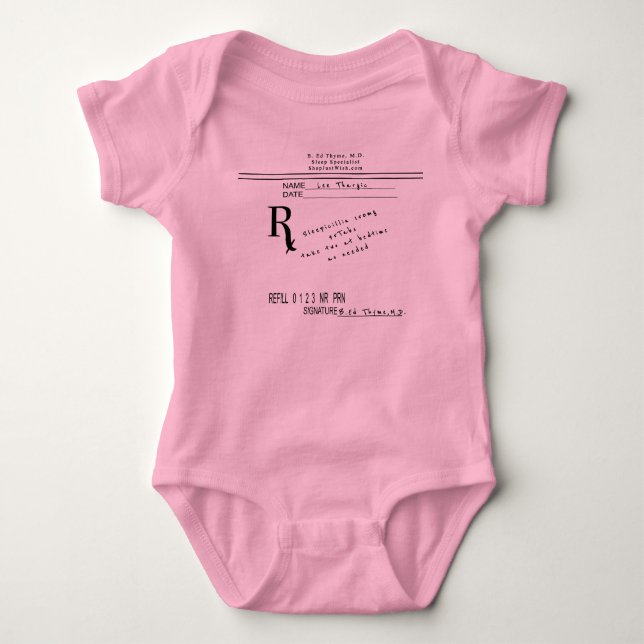 Verschreibungspflicht Pad - Sleepicillin von B. Ed Baby Strampler (Vorderseite)