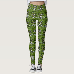 Verschrobene Schädel-Monster-Kunst von Seedy Pete Leggings