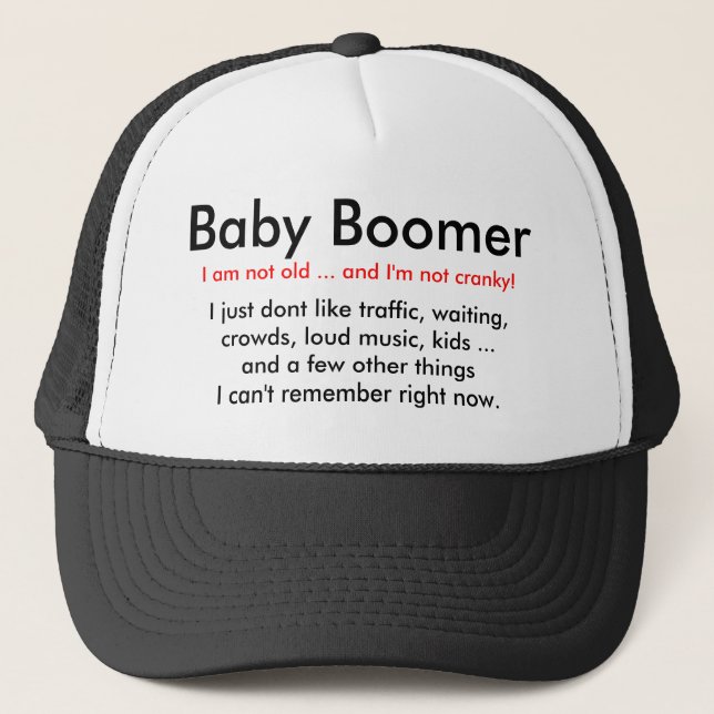 Verschrober Babyboomer - Hut Truckerkappe (Vorderseite)