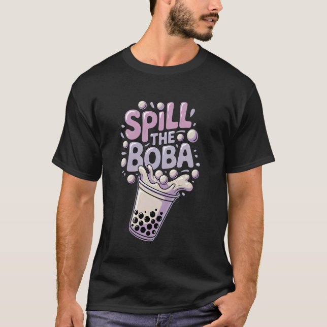 Verschütte den Boba Lustiger Bubble Tea Tee (Vorderseite)