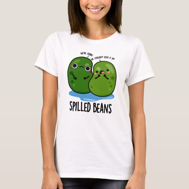 Verschüttete Bohnen Funny Veggie Bean Puff T-Shirt (Vorderseite)