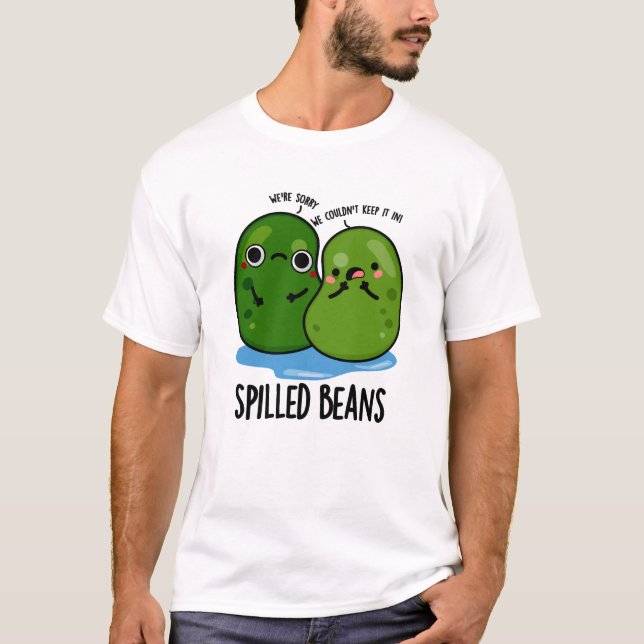 Verschüttete Bohnen Funny Veggie Bean Puff T-Shirt (Vorderseite)
