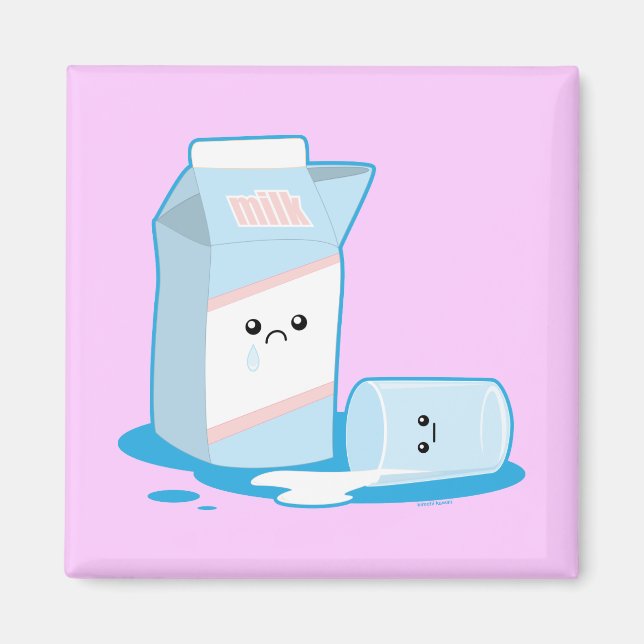 Verschüttete Milch Magnet (Vorne)