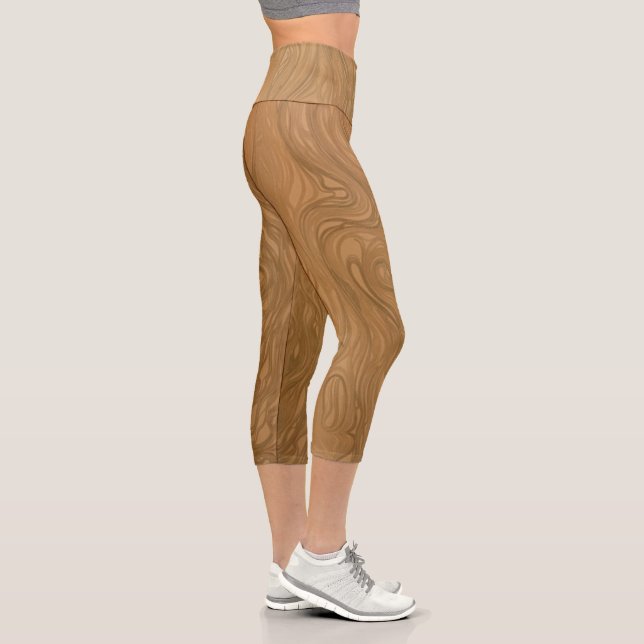 verschütteter Kaffee Capri Leggings (Rechts)
