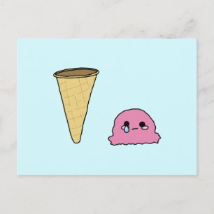 Verschüttetes Eis Postkarte