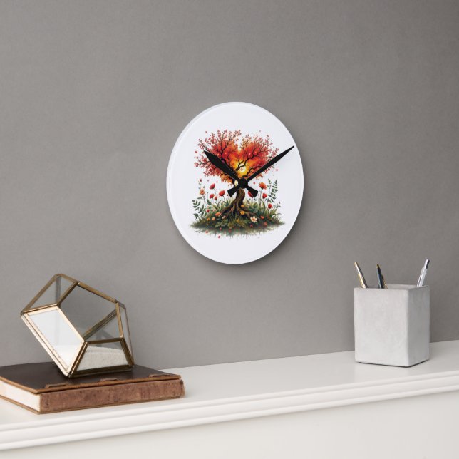 Verschwende deine Zeit nicht Runde Wanduhr (Büro)