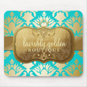 Verschwenderischer goldener Schimmer-Türkis des Mousepad