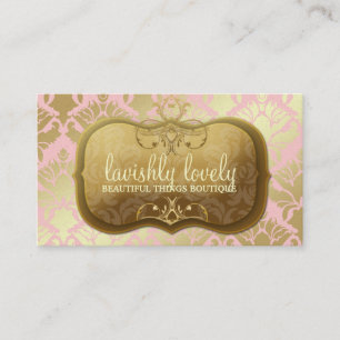 Verschwenderisches goldenes Schimmer-Pulver-Rosa Visitenkarte