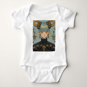 Verschwenderisches Steampunk-Fantasy-Anime-Mädchen Baby Strampler