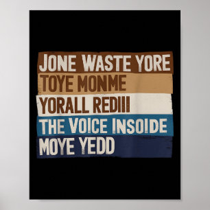 Verschwendet eure Zeit nicht auf mich, um die Stim Poster