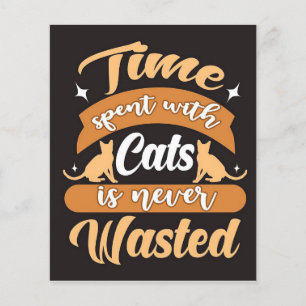 Verschwendete Katze  Süße Katze Flyer