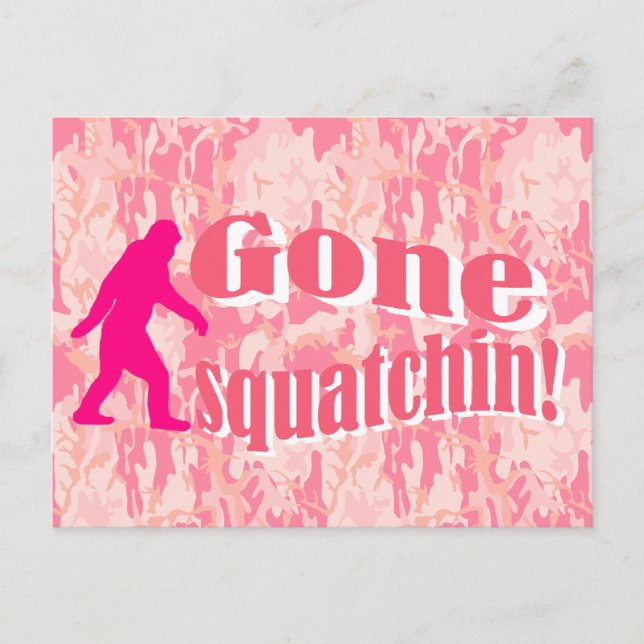 Verschwinden auf rosa Tarnung Postkarte (Vorderseite)
