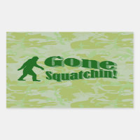 Verschwinden Squatchin-Text auf grüner Tarnung