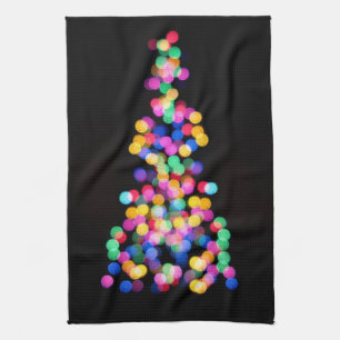 Verschwommene Weihnachtslichter Küchentuch