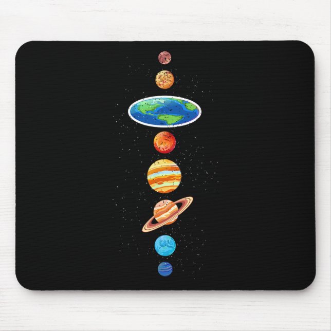 Verschwörung auf der flachen Erde - Sonnensysteme  Mousepad (Vorne)
