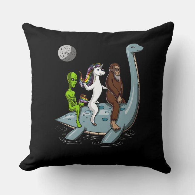 Verschwörung Bigfoot Loch Ness Monster Wasserski Kissen (Vorderseite)