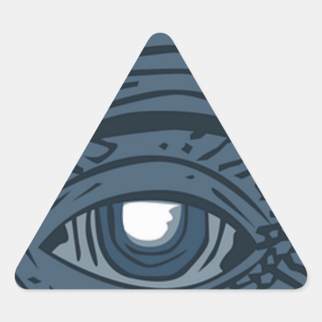 Verschwörungstheoretiker Illuminati Pyramide Auge Dreieckiger Aufkleber (Vorderseite)