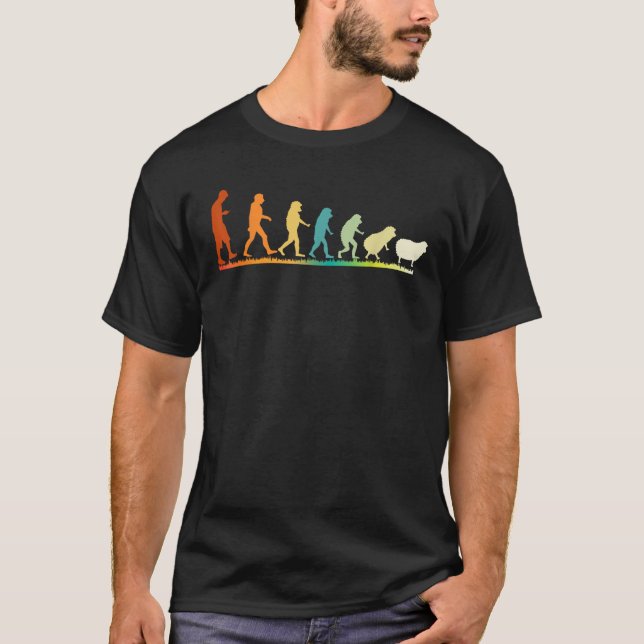 Verschwörungstheoretiker Schaf Menschliche Evoluti T-Shirt (Vorderseite)