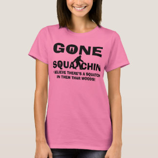 Verschwunden Squatchin Bigfoot in Holz T-Shirt