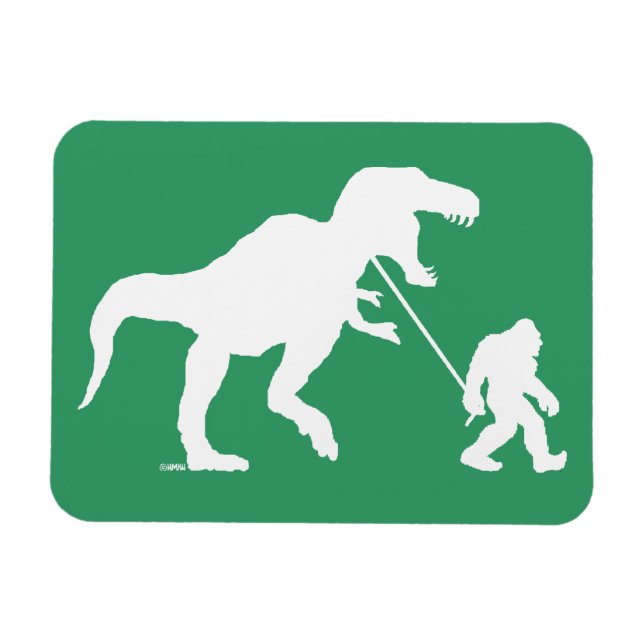 Verschwunden Squatchin mit T-rex Magnet (Horizontal)