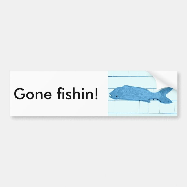 verschwundenes blaues Fischlogo Autoaufkleber (Vorne)
