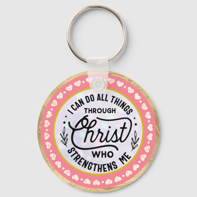 Verse ich alles durch Christus tun kann Schlüsselanhänger (Vorderseite)
